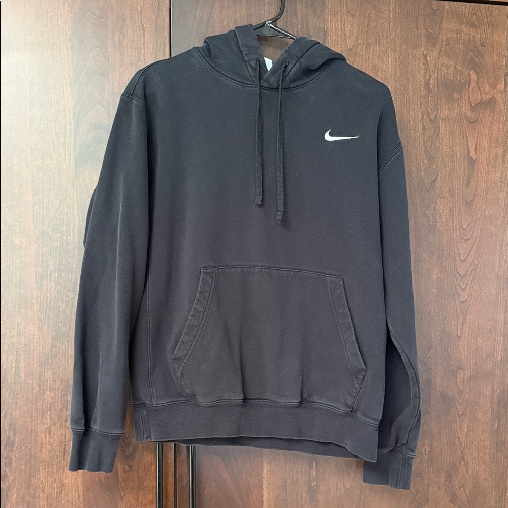 Nike Black Pullover Hoodie with White Swoosh